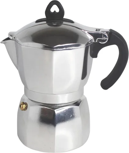 Vista 13 de IMUSA USA B120-43V, Cafetera de expreso de aluminio para estufa de 6 tazas, plateada