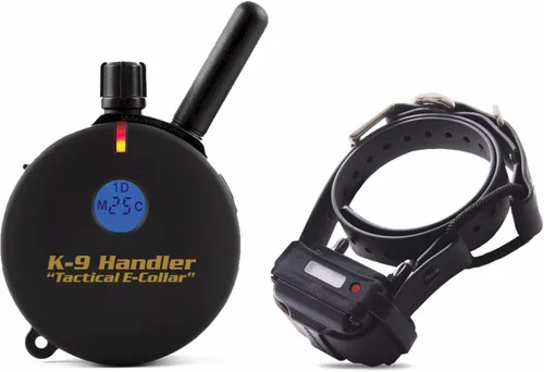 Vista 8 de Educator Collar táctico K9-400 para entrenamiento de perros con control remoto, rango de 3/4 millas, impermeable, 100 niveles de estimulación, modo