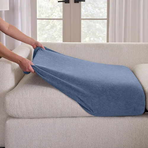 Vista 8 de SureFit Fundas seccionales de textura elástica de cedro, fundas de cojín extralargas para sofá seccional con un ajuste cómodo, lavables a máquina