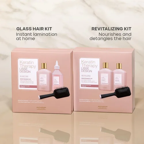 Vista 13 de Alfaparf Milano Keratin Therapy Lisse Design Glass Lamination Hair Set