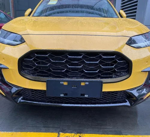Vista 4 de Accesorios de automóvil aptos para Honda HR-V HRV 2023 2024 2025 2026 parrilla delantera cubierta de tira de moldura (fibra de carbono negro) 1