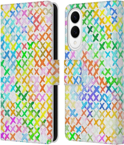 Vista 152 de Head Case Designs Officially Licensed Ninola Brushstrokes Multi Colorful Leather Wallet Case Compatible with Samsung Galaxy A07 4G