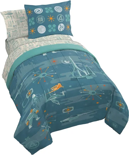 Vista 39 de Jay Franco Disney Lilo and Stitch - Juego de edredón tamaño Twin, ropa de cama de 5 piezas, incluye juego de sábanas y fundas de almohada, ropa