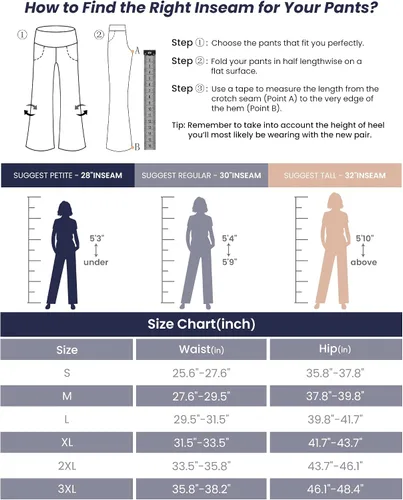 Vista 4 de Promover Pantalones de yoga para mujer, pantalones deportivos de pierna ancha con bolsillos, elásticos, casuales, para descansar, chiquitaregularalta