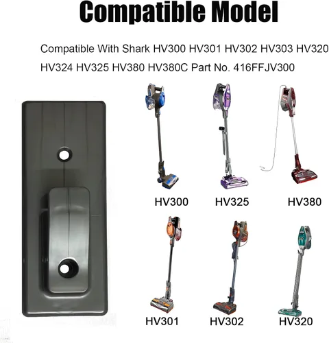 Vista 2 de Gancho de montaje en pared compatible con Shark HV300 HV301 HV302 HV303 HV320 HV321 HV324 HV325 HV371 HV380 HV380C UV422 UV450 aspiradora de palo
