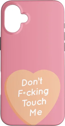 Vista 23 de Don't F Touch Me - Carcasa para iPhone 17, diseño de texto de corazón