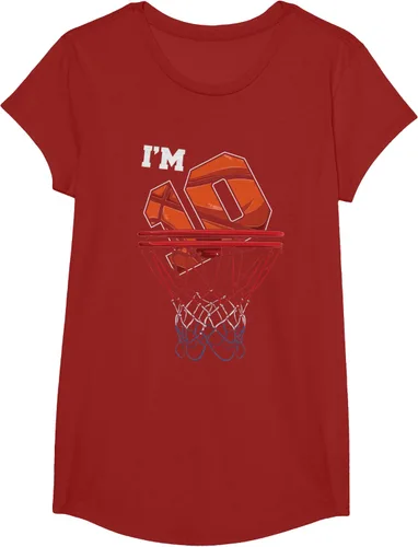 Vista 85 de Camiseta de regalo de cumpleaños con red de baloncesto de 10 años, Negro