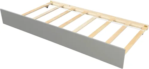 Vista 7 de Literas para niños con escalera, literas de madera maciza con barandilla completa Gris