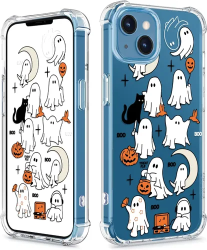 Vista 22 de Funda transparente de fantasma de Halloween (fantasma de Halloween, Google Pixel 7 Pro)
