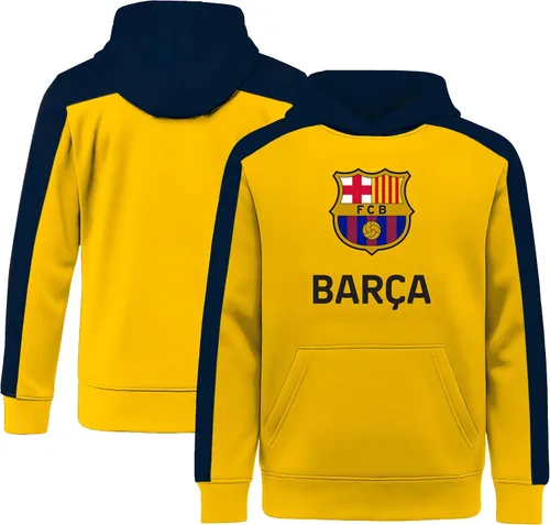Vista 3 de Icon Sports Officially Licensed FC Barcelona Pullover Hoodie - Unisex Kids Amarillo