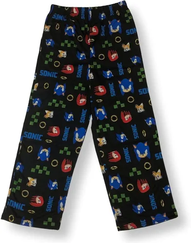 Vista 4 de Komar Kids Sonic The Hedgehog - Conjunto de pijama de forro polar de 3 piezas para niño