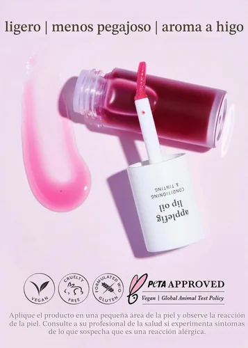 Vista 8 de NOONI Aceite de labios vegano coreano – Appleginseng, 0.12 onzas líquidas + aceite de labios coreano – Applefig, paquete de 0.12 onzas líquidas