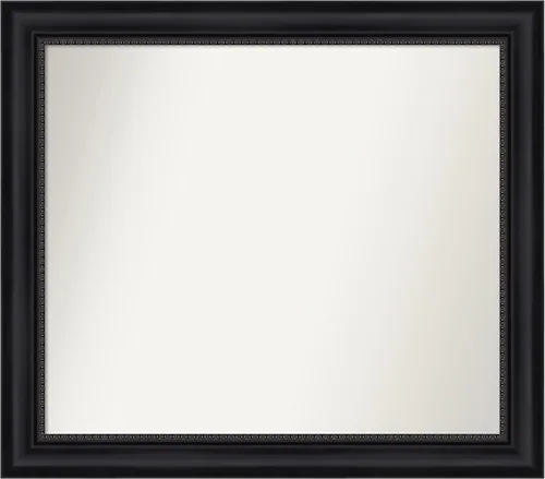 Vista 194 de Amanti Art Espejo personalizado, espejo de baño negro Astor, espejo de pared o espejo de tocador de baño sobre el fregadero (25 x 25 pulgadas)