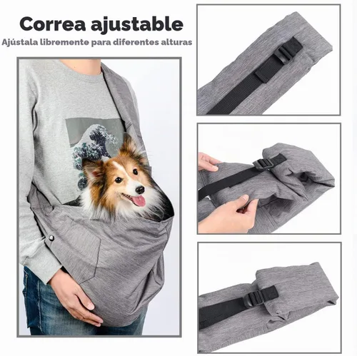 Vista 3 de ARELLA Cabestrillo Transportador para Perros Pequeños de 5 a 15 libras con Hombro Acolchado Ajustable Cómodo y Malla Transpirable para Viajes sin