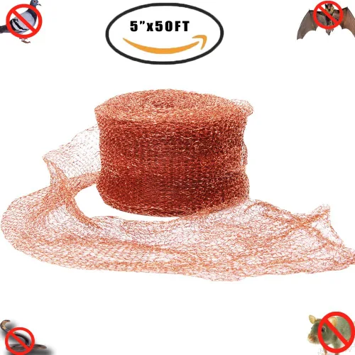 Vista 2 de Rollo de cobre 100% de cobre puro del relleno del agujero de la malla de cobre de DIY 5" X50FT