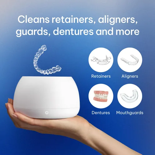 Vista 3 de Zima Dental Pod PRO: Nueva máquina limpiadora ultrasónica de retenedores. Líder del mercado, mejor limpiador de alineadores, limpiador de protector