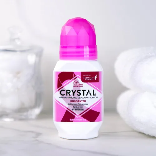 Vista 4 de Desodorante corporal de cristal roll-on – Susan G Komen sin perfume (2.25 onzas líquidas) – Paquete de 3 – El embalaje puede variar