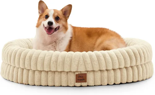 Vista 37 de Cama ortopédica para perro, funda lavable, sofá de piel Gris oscuro