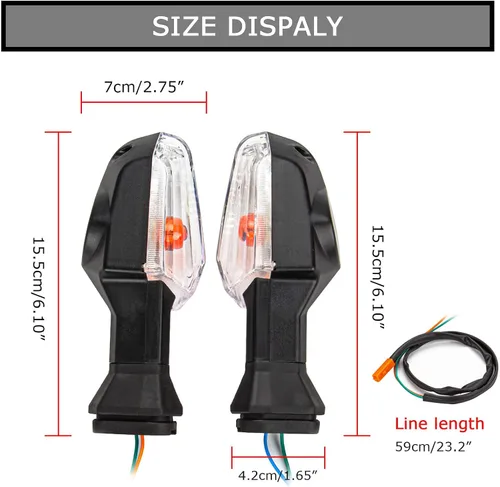 Vista 3 de PSLER Luz intermitente trasera delantera trasera para Ninja 650 ER-6F 2012-2016 para Ninja 300 EX300 2012-2016 y para Ninja 1000 2011-2017