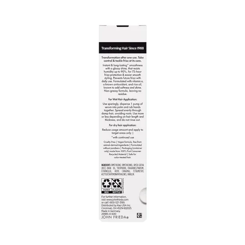 Vista 11 de John Frieda Frizz Ease - Suero capilar extra fuerte para cabello grueso y grueso, suero suavizante antiencrespamiento con aceite de argán y coco