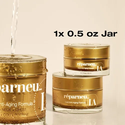 Vista 4 de InfiniteAloe réparneu Gold Fórmula antienvejecimiento, reafirmante del cuello, estiramiento facial, crema facial antiarrugas, aloe orgánico