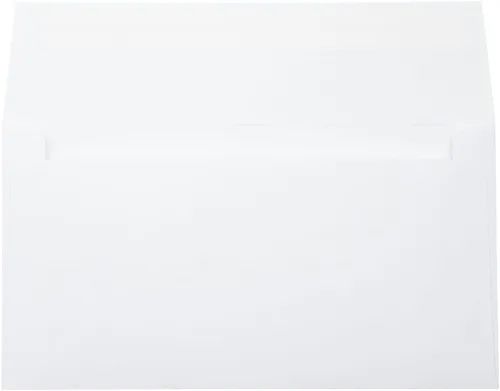 Vista 3 de LUXPaper Sobres de invitación de felicitación fotográfica 4 3/8 pulgadas x 8 1/4 pulgadas Blanco brillante Texto de 70 libras