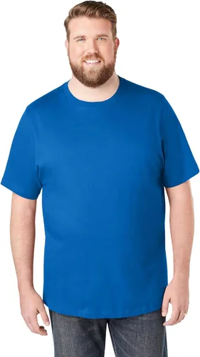 Vista 25 de KingSize Big & Tall - Camiseta ligera, sin encogimiento, con cuello redondo para hombre Gris Caliente Carbón
