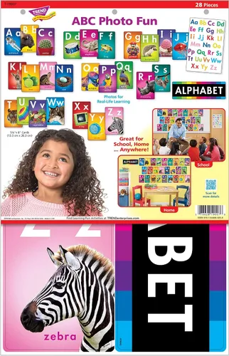 Vista 6 de ABC Photo Fun Learning Set, by TREND Enterprises, Juego de aprendizaje de borrado en seco, edades 4-8