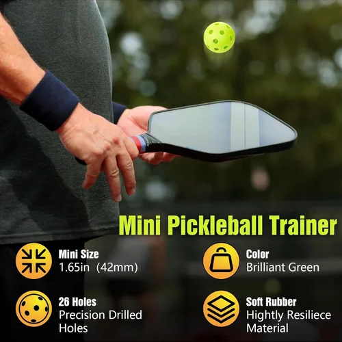 Vista 2 de Mini Pickleball Training Balls - Warm Up Pickleball Drills, Enhance Reaction Time & Hand-Eye Coordination Ideal Gift for All Ages and
