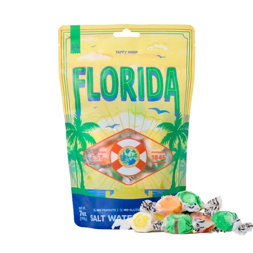 Vista 11 de Taffy Shop Arizona Favorites, caramelo de agua salada - Caramelo masticable suave gourmet, paquete variado, aperitivo dulce a granel, regalo fresco