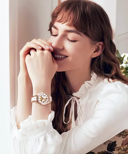 Vista 2 de OLEVS Watch Women,Automatic Watches for Women with Two Tone Stainless Steel Ceramic Bracelet, Elegent Rose Gold Women's Watches,Diamond Dress