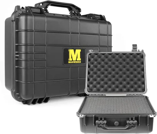 Vista 9 de MaxWorks 51015 Funda rígida impermeable IP67 – Interior de espuma protectora, se adapta a artículos de 8.5 x 6 x 3.9 pulgadas – Almacenamiento