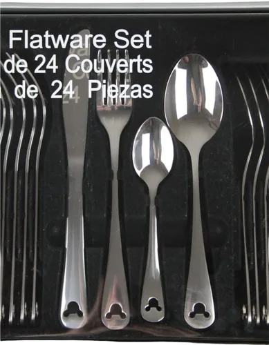 Vista 2 de Disney Theme Park Exclusive Mickey Icon - Juego de cubiertos (24 piezas)