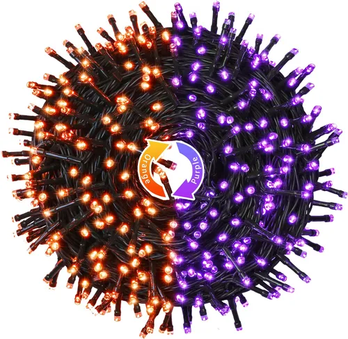 Vista 22 de JMEXSUSS Guirnalda de 250 luces LED que cambian de color, 11 modos, luces cálidas y multicolor para árbol de Navidad con luces de Navidad remotas al