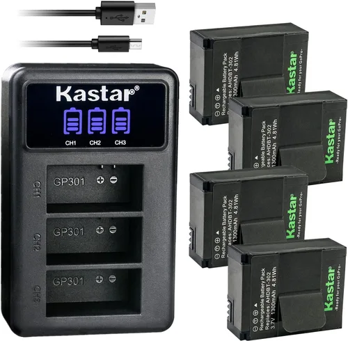 Vista 7 de Kastar - Cargador de batería con pantalla LCD triple USB compatible con cámara deportiva EHANG GHOSTDRONE 2.0 RC Quadcopter, EHANG GSC-200K