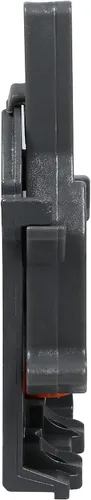 Vista 5 de Par de dispositivos DTC de bloqueo frontal de plástico para cajones empotrados, color gris con tornillos incluidos