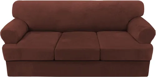 Vista 44 de H.VERSAILTEX Funda para sofá de 2 piezas, fundas para sillón con cojines en forma de T, funda para sofá de terciopelo grueso, protector de muebles