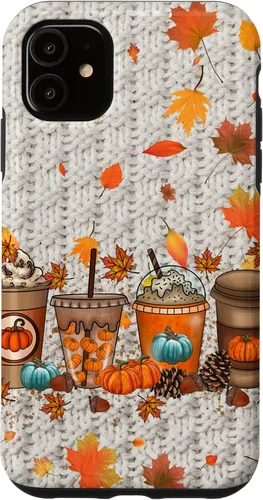 Vista 8 de iPhone 16 Acción de Gracias Otoño Hojas Otoño Calabaza Especias Funda