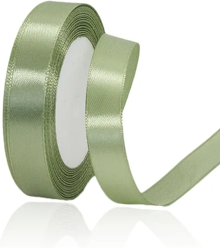 Vista 109 de Cinta de Satén Beige de Color Sólido, 1-1/2 Pulgadas x 25 Yardas, Cinta de Satén de Tela para Envolver Regalos, Manualidades, Hacer Lazos