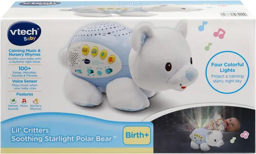 Vista 6 de VTech Baby Lil' Critters Proyector Relajante de Luz Estelar con Oso Polar para Guardería