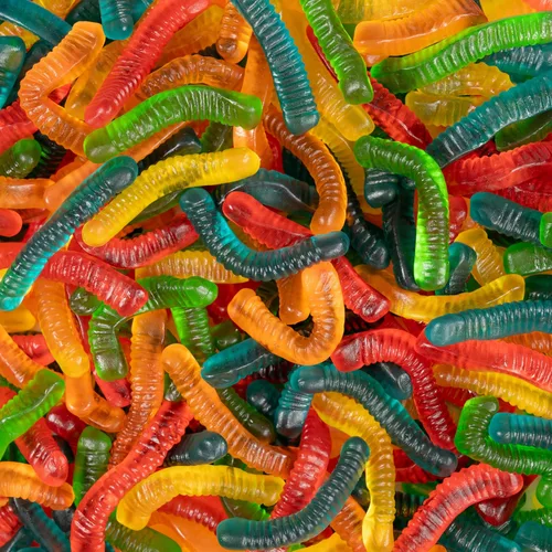 Vista 15 de Smarty Stop Sweet & Sour Multi Flavor, Gomitas de gusanos coloridos (1 libra (paquete de 1), frambuesa azul)