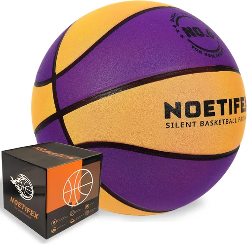 Vista 14 de Balón de baloncesto silencioso con peso de 580g mejorado, balón de entrenamiento interior de alta densidad y silencioso con caja de regalo