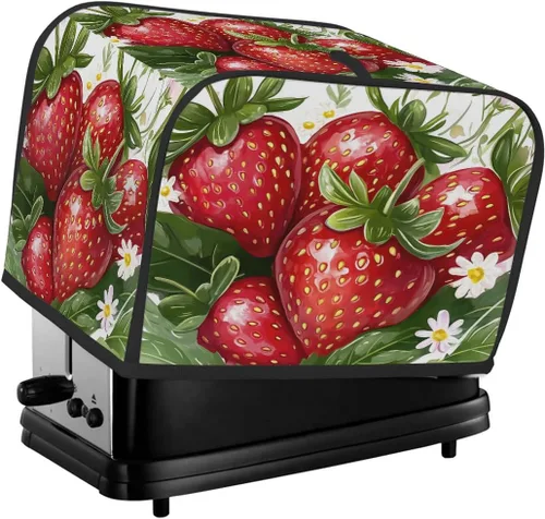 Vista 28 de Funda para tostadora de animales de gallo, 2 rebanadas, protección contra el polvo y las huellas dactilares, fundas para pan, fundas lavables
