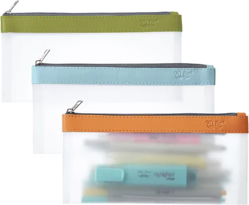 Vista 20 de Mr. Pen - Estuche transparente para lápices, paquete de 3, estuche transparente para lápices, bolsas para lápices