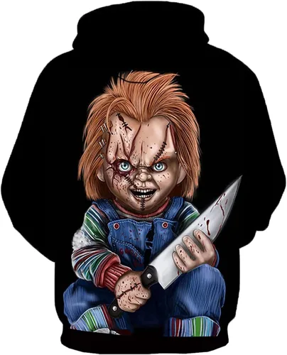 Vista 2 de Halloween Horror Movie Character Hoodie - Mens Womens Hip Hop Sweatshirts Teen Crew Neck Fashion Hoodie