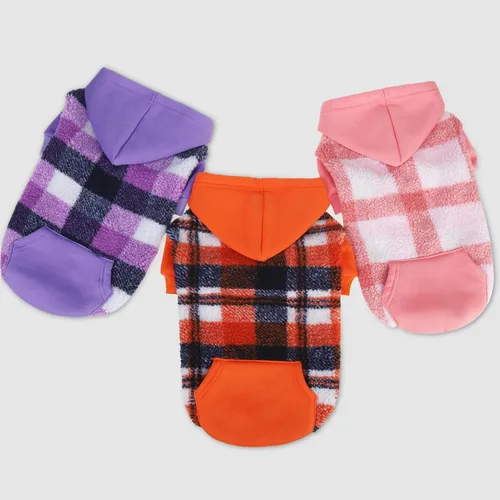 Vista 30 de PUPTECK Sudadera con Capucha para Perro Sudadera para Cachorro Suéter Cálido para Perro Ropa de Invierno Abrigos para Clima Frío para Perros Negro