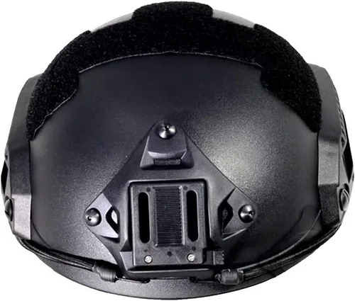 Vista 3 de Lancer Tactical mediano – grande, casco industrial duradero de plástico ABS construido marítimo con adaptador de riel lateral ajustable de 20 mm