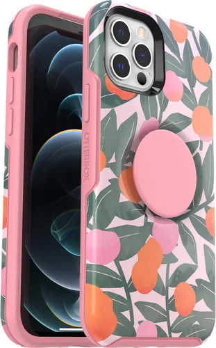 Vista 9 de OtterBox + Funda Pop Symmetry Series para iPhone 12 y iPhone 12 Pro (solamente) - Embalaje no minorista - Berry Flow
