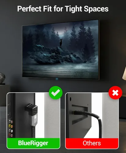Vista 3 de BlueRigger Adaptador HDMI de 90 grados