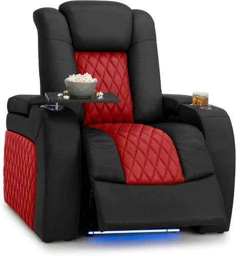 Vista 81 de Seatcraft Asiento de cine en casa Diamante Marrón Reclinable Individual